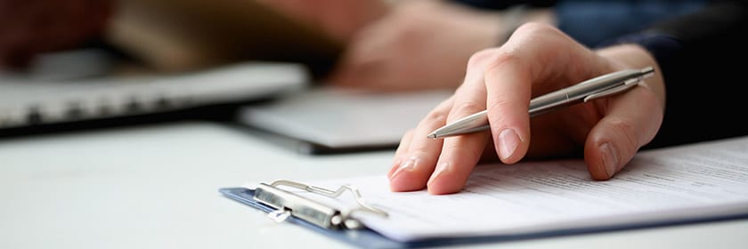 service fee structure clipboard